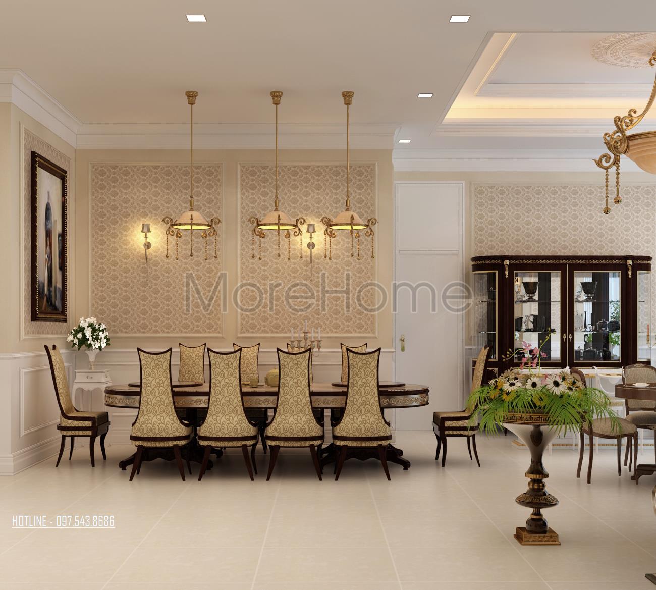 Thiết kế nội thất chung cư cao cấp tân cổ điển tại KEANGNAM
