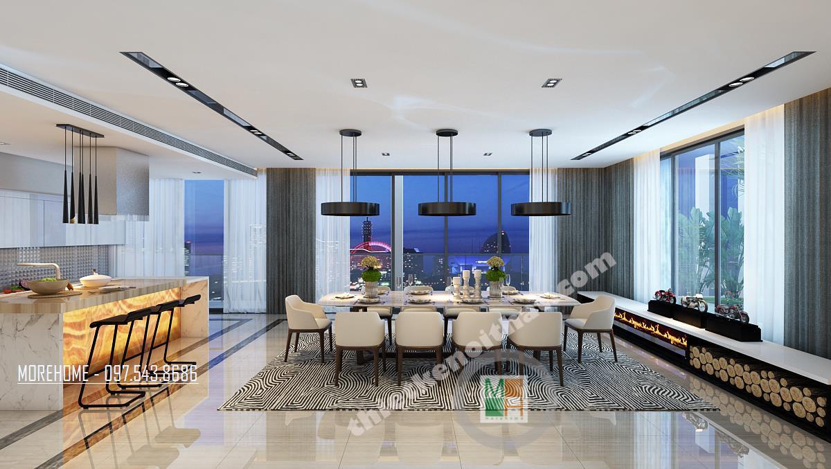 Thiết kế nội thất PENTHOUSE tại Mandarin Garden Hòa Phát